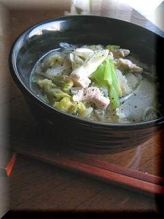 *白菜とニラのにゅうめん*-レシピのメイン写真