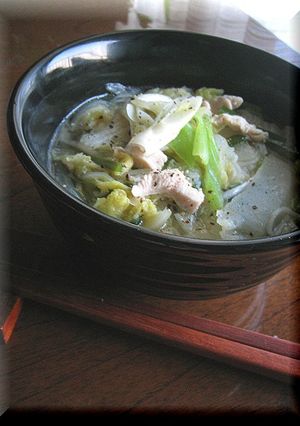 *白菜とニラのにゅうめん*-レシピのメイン写真