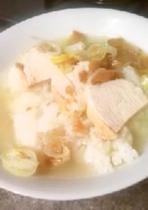 蒸し鶏と天津冬菜のスープ茶漬け、さすが！-レシピのメイン写真