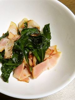 ほうれん草とベーコンの、こんぶ茶味つけ-レシピのメイン写真