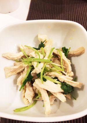 美肌♡しっとり鶏むね肉と三つ葉のおひたし-レシピのメイン写真