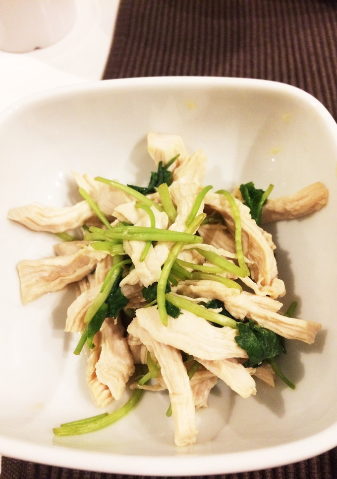 美肌♡しっとり鶏むね肉と三つ葉のおひたし-レシピのメイン写真