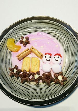 ヨーグルトアート 冬の夜-レシピのメイン写真