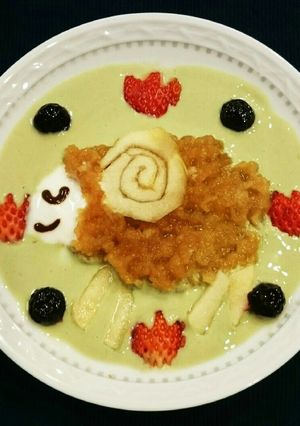 ☆ヨーグルトアート☆野原のひつじ☆-レシピのメイン写真