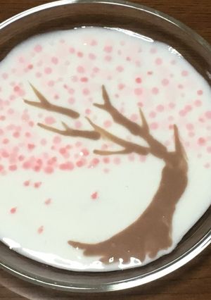 始まりの季節！桜満開のヨーグルトアート-レシピのメイン写真