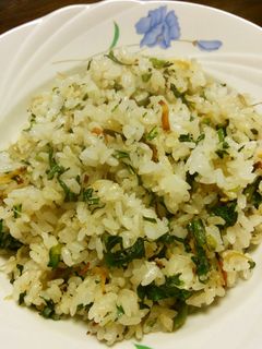 春菊とちりめんの焼き飯-レシピのメイン写真