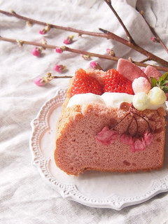 ふわしゅわ♡失敗なし♡桜シフォンケーキ-レシピのメイン写真