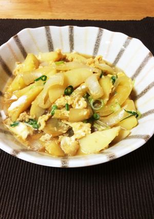 じゃがいもと玉ねぎの卵とじ-レシピのメイン写真