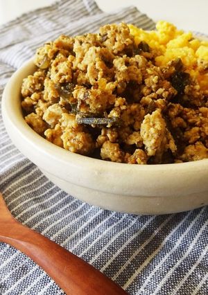 だしがら昆布で鶏そぼろ♪-レシピのメイン写真