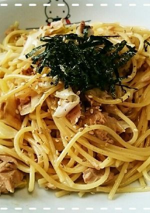ツナと長ネギの簡単パスタ-レシピのメイン写真