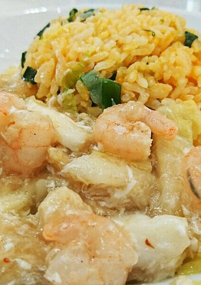 美味しくて簡単な☆あんかけ海鮮炒飯☆-レシピのメイン写真