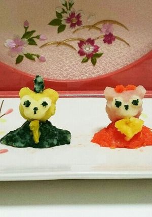 離乳食初期☆ダッフィーおひなさま-レシピのメイン写真