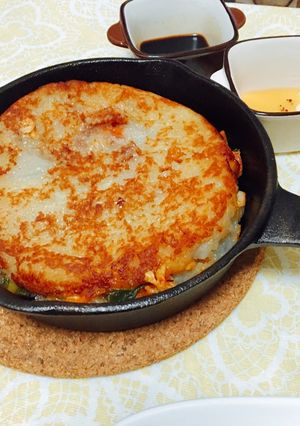 もちもちキムチヂミ-レシピのメイン写真