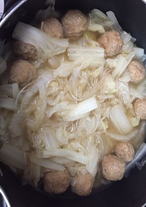 白菜と肉団子のなべ風-レシピのメイン写真