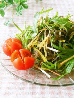 水菜と糸こんにゃくのヘルシーサラダ-レシピのメイン写真