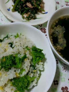 菜の花と卵だけで簡単混ぜご飯-レシピのメイン写真