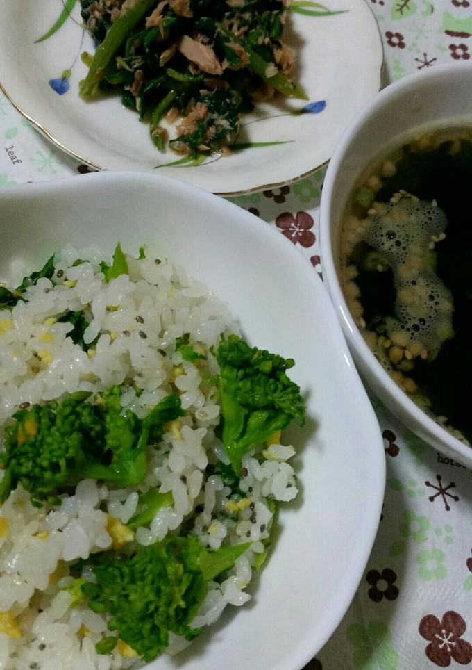 菜の花と卵だけで簡単混ぜご飯-レシピのメイン写真