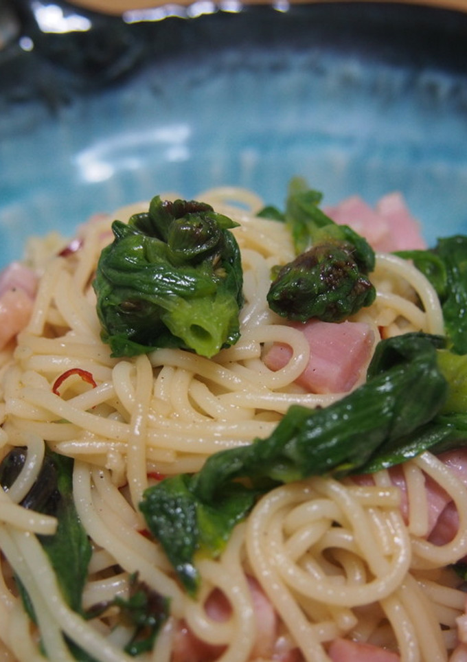ふきのとうの和風パスタ-レシピのメイン写真