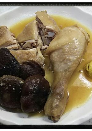 どんこ(乾燥椎茸)と鶏の炊合せ-レシピのメイン写真