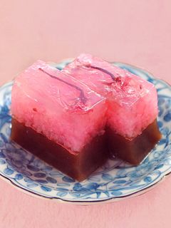 桜香る*桜もち羊羹*-レシピのメイン写真
