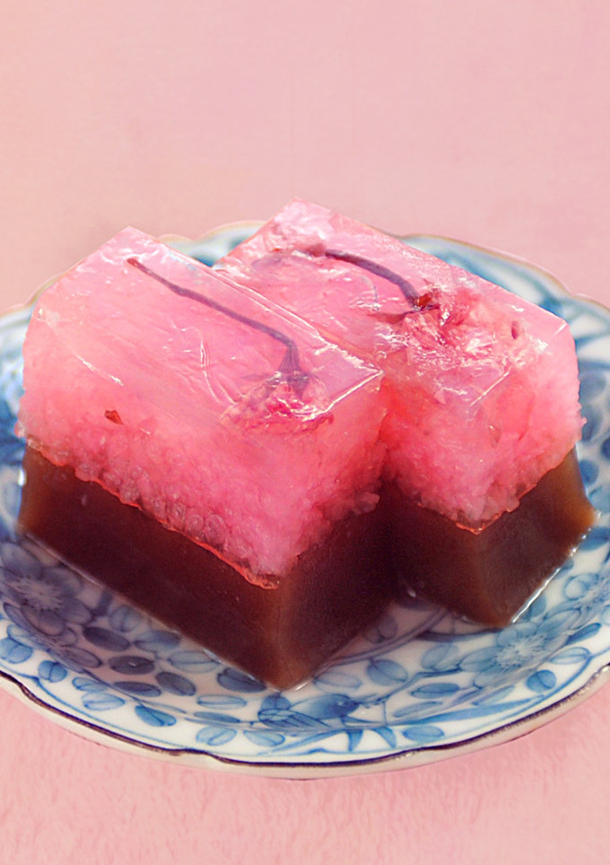 桜香る*桜もち羊羹*-レシピのメイン写真