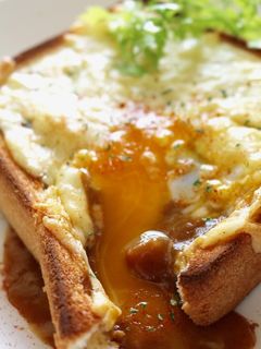 友加里×地養卵★タマゴカレートースト-レシピのメイン写真