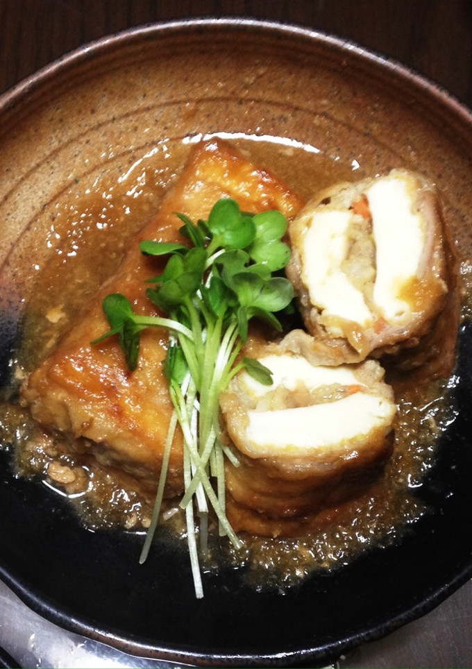 ๑厚揚げのとんとん巻き煮๑-レシピのメイン写真