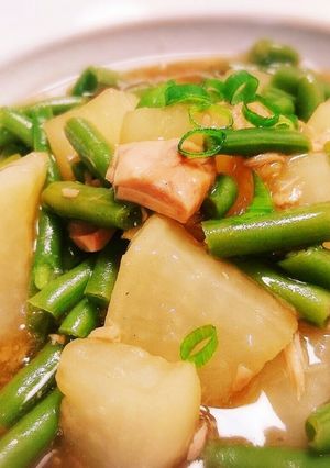 圧力鍋で簡単汁だく大根とツナ缶の煮物！-レシピのメイン写真