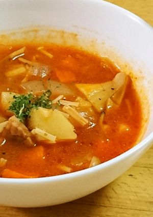 トマトジュースで簡単ミネストローネ-レシピのメイン写真