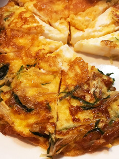 水菜となめ茸の和風オープンオムレツ♡-レシピのメイン写真