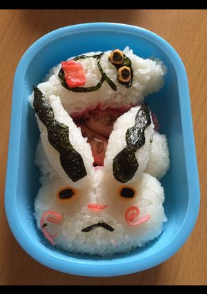 コマさん&ウィスパー♡キャラ弁-レシピのメイン写真