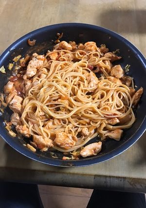鶏胸肉のトマトパスタ(筋肉飯)-レシピのメイン写真
