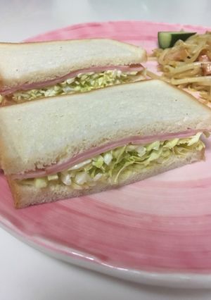 ハムキャベツサンド（シンプルver）-レシピのメイン写真