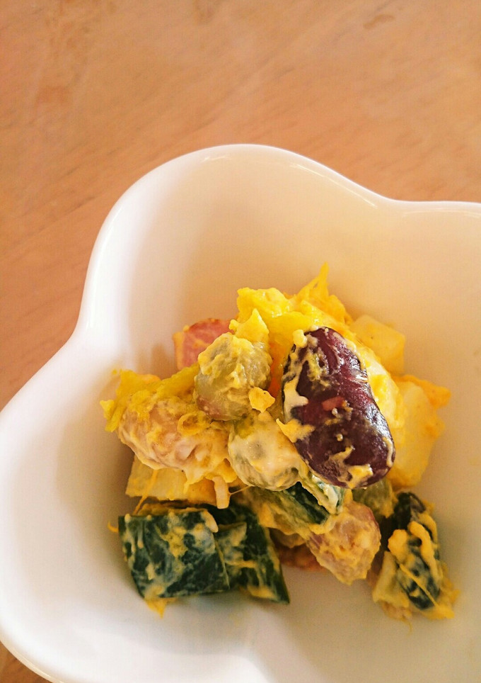 かぼちゃと豆の簡単おしゃれサラダ♪-レシピのメイン写真