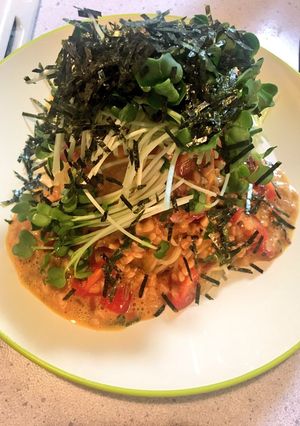 納豆とマグロのさっぱり冷静パスタ-レシピのメイン写真