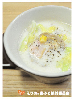 麦みそでクラム味噌チャウダー風スープ-レシピのメイン写真