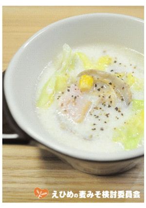 麦みそでクラム味噌チャウダー風スープ-レシピのメイン写真