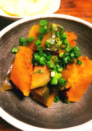 炊飯器で素材の甘み楽しむ♡かぼちゃの塩煮-レシピのメイン写真