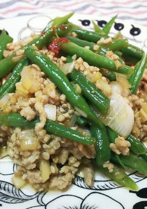インゲンとひき肉の中華炒め-レシピのメイン写真
