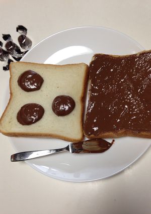 超カンタンおやつチョコクリーム食パン♡-レシピのメイン写真