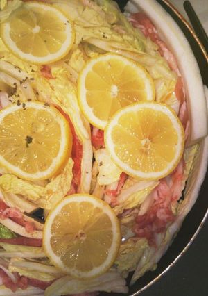 白菜と豚しゃぶポン酢のフライパン蒸し-レシピのメイン写真