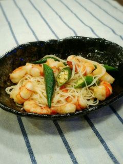 えびとオクラのしょうがそうめん-レシピのメイン写真