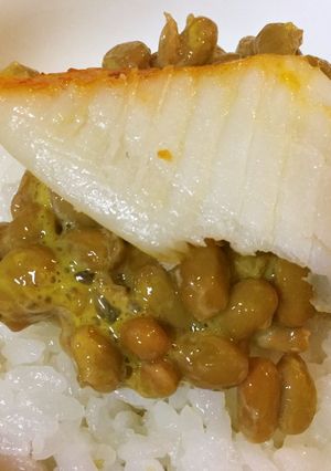 納豆とかれいのスタミナ漬けのご飯-レシピのメイン写真
