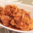 節分お豆を使って鶏肉のケチャップ煮込み