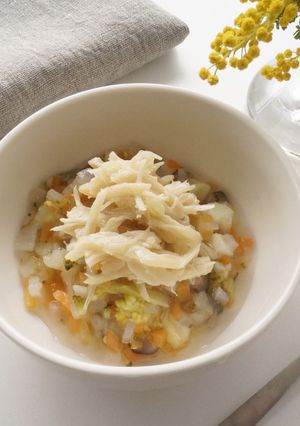 犬ごはん・野菜のササミあんかけ-レシピのメイン写真