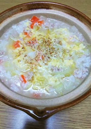 簡単でヘルシー☆野菜たっぷり雑炊-レシピのメイン写真