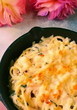 明太子とほうれん草のクリーム焼きパスタ❗-レシピのメイン写真