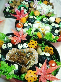 秋の森 まっくろくろすけ弁当(キャラ弁)-レシピのメイン写真
