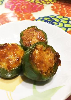 肉詰めピーマンの輪切り焼き-レシピのメイン写真