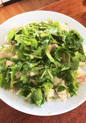 鶏むね肉でパクチーたっぷりアジアンチキン-レシピのメイン写真